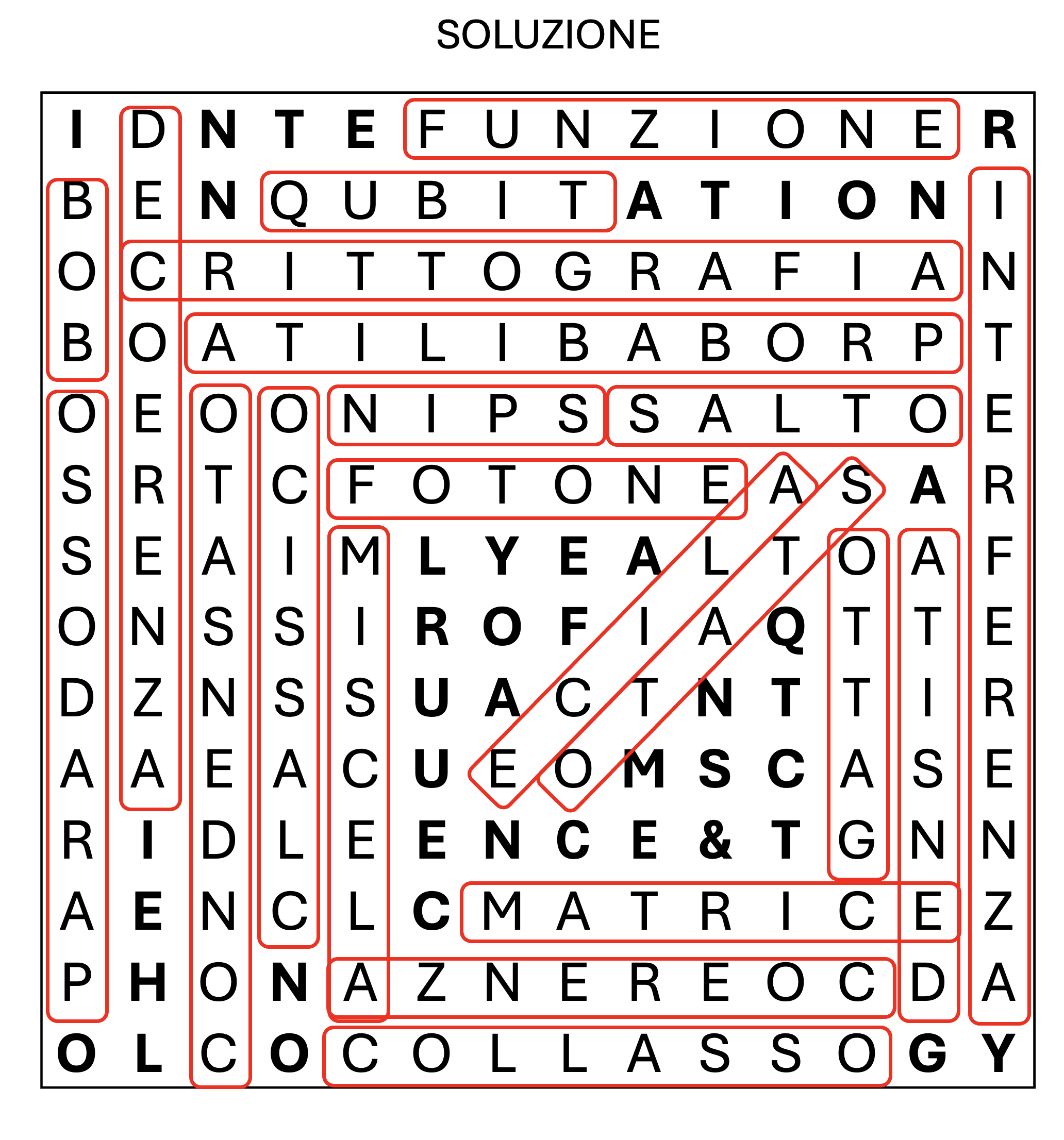 Soluzione crucipuzzle