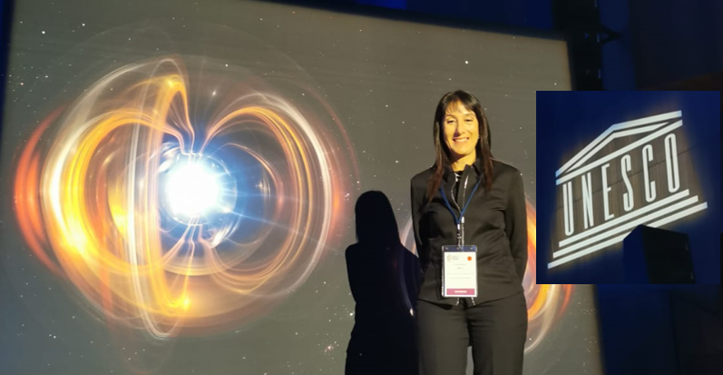 La prof.ssa Elisabetta Paladino all'apertura dell'IYQ