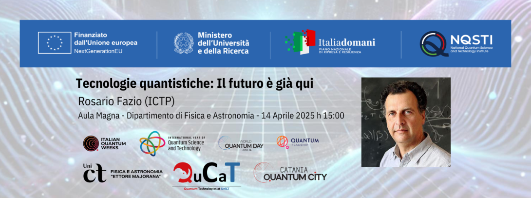 World Quantum Day a Catania: conferenza pubblica del Prof. Rosario Fazio